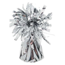 Silver APAC Tassel Balloon Weight with decorative tassels for securing helium or air balloons at events.