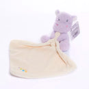 Tiger Feet soft toy hippo comforter with plush fabric, featuring a cuddly hippo design ideal for young children.