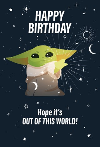 Hallmark 6 Pack Cards C32 Birthday Star Wars