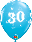 Qualatex Age 30 Robin's Egg 11" Latex 25pk