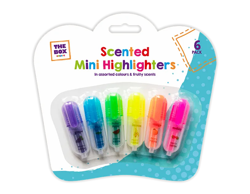 Gem Imports 6 Pack Mini Highlighters Scented