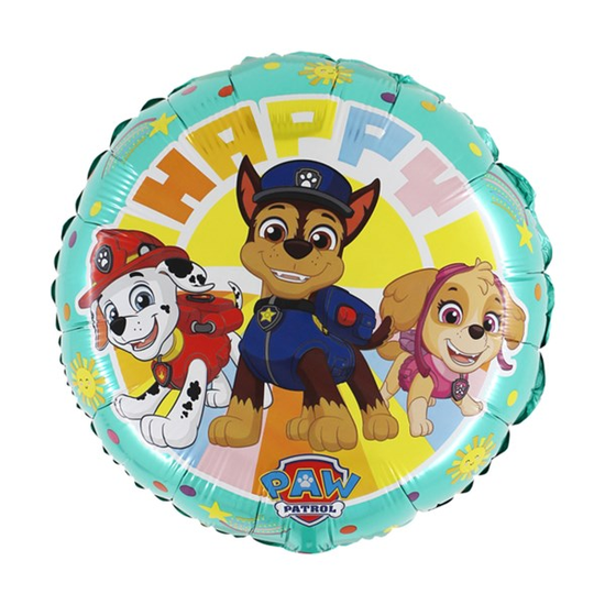 Happy Paw Patrol 18" Round Foil Balloon