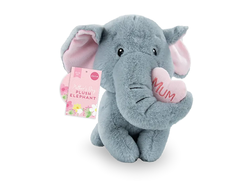 Gem Imports Soft Toy Mother's Day Elephant 22cm