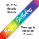 Oaktree Banner Happy Birthday Rainbow Ombre 3.9m