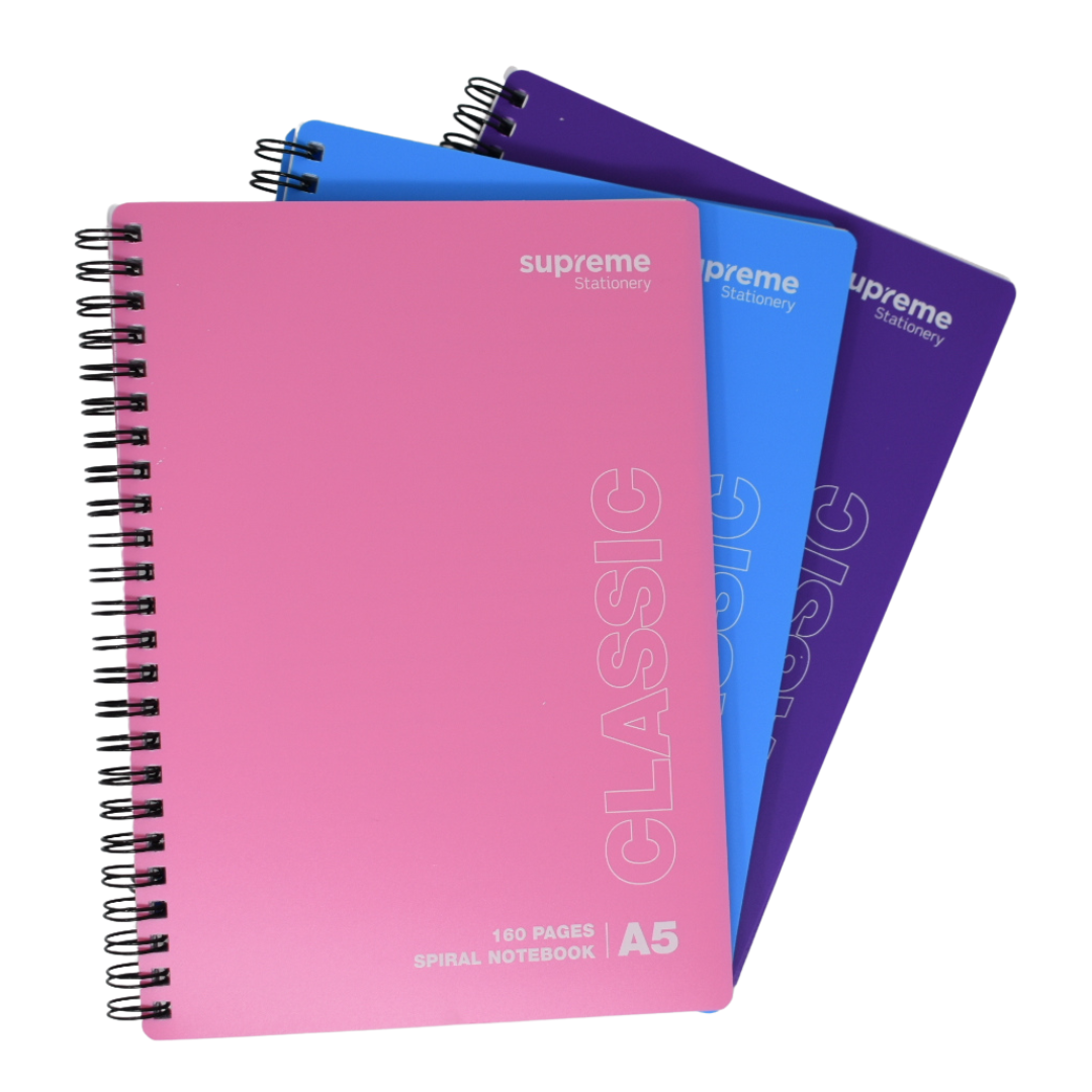 Spiral Notebook Pastel A5 3pk