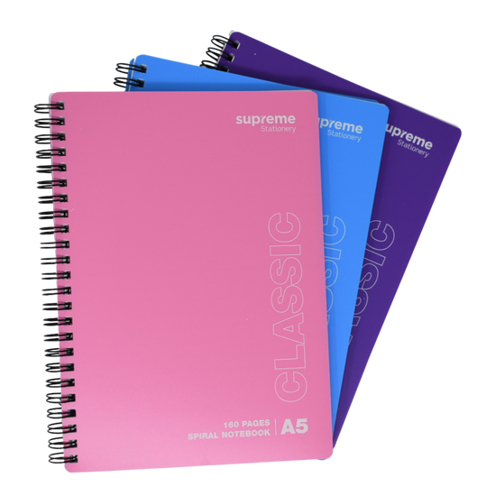 Spiral Notebook Pastel A5 3pk
