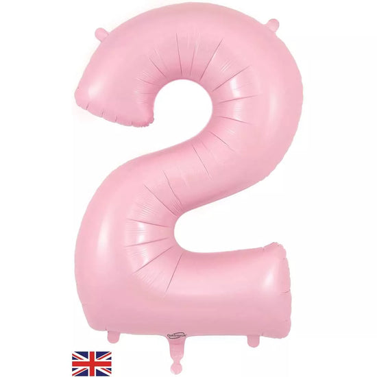Oaktree Foil Balloon Matte Pink 34" Number 2