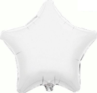 Oaktree Foil Balloon White Star 19"