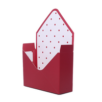 Cardboard Envelopes Red/White Polka Dot 23cm 10pk