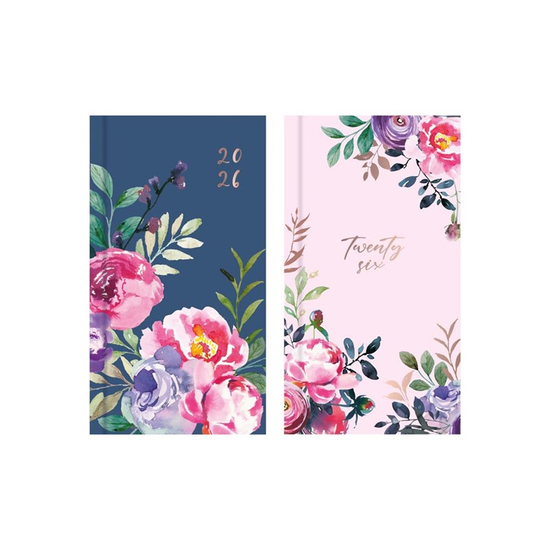 Diary Slim WTV Vintage Floral 2027 18pk