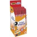 Bic 50 Pack Cristal Ballpoint Pen Red