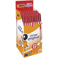 Bic 50 Pack Cristal Ballpoint Pen Red