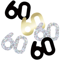 14g Confetti Age 60 Glitz Black