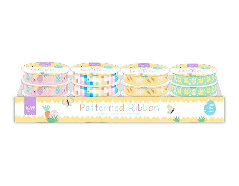 Easter Ribbon 1.8cm x 2m 24pk