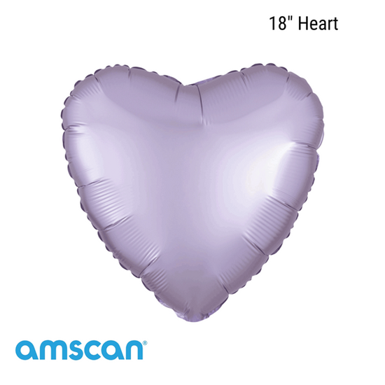 Anagram Satin Luxe Pastel Lilac 18" Heart Foil