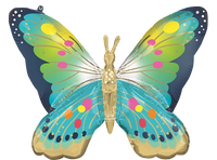 Anagram Foil Balloon Satin Blue Butterfly 30