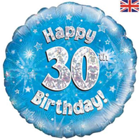 Oaktree Age 30 Blue 18" Foil Balloon