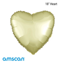 Anagram Satin Luxe Pastel Yellow 18" Heart Foil