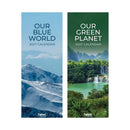 Calendar Super Slim Blue & Green Planet 2027 24pk