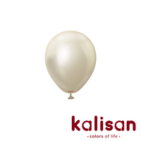 Kalisan Mirror White Gold 5" Latex Balloons 100pk