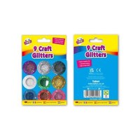 9 Glitter Pots Metallic Colour