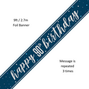 Unique Banner Blue Glitz Age 90 9ft