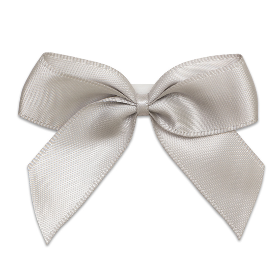 Italian Options 12 Pack Ribbon Bows Silver 5cm
