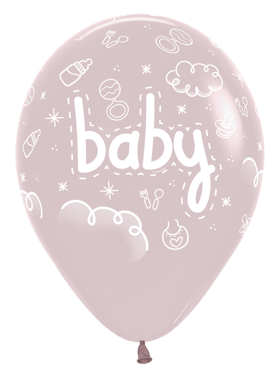 Sempertex Baby Pastel Dusk Rose 12" Latex 25pk