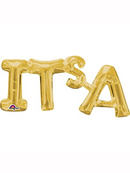 Gold It's A... 20" x 9"Air Fill Foil Balloon
