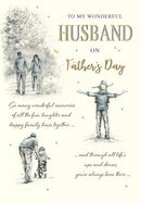 Set of six Regal Father's Day cards for husbands with festive designs, ideal for celebrating Dad on special occasions.