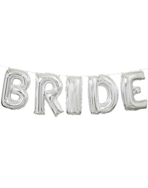 Unique Bride 14" Foil Balloon Banner Kit