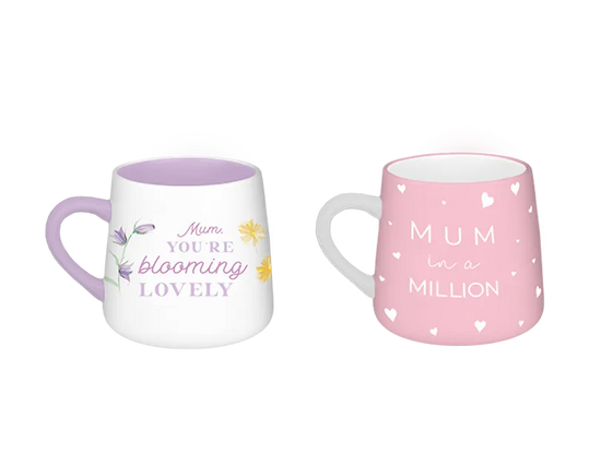 Mother's Day Ceramic Slogan Mug 2pk
