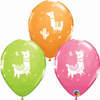 Qualatex Llama Assorted 11" Latex Balloons 25pk