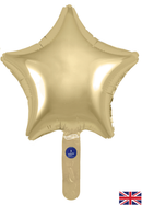 Oaktree 5 Pack Foil Balloon Gold Silk Star 9