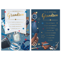 Poppyhill 12 Pack Cards C50 Birthday Grandson