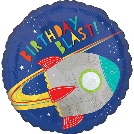 Anagram Space Rocket Birthday 18" Foil Balloon