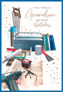 Simon Elvin C50 birthday cards set for grandson, featuring colorful designs for celebrating a special 6th birthday.