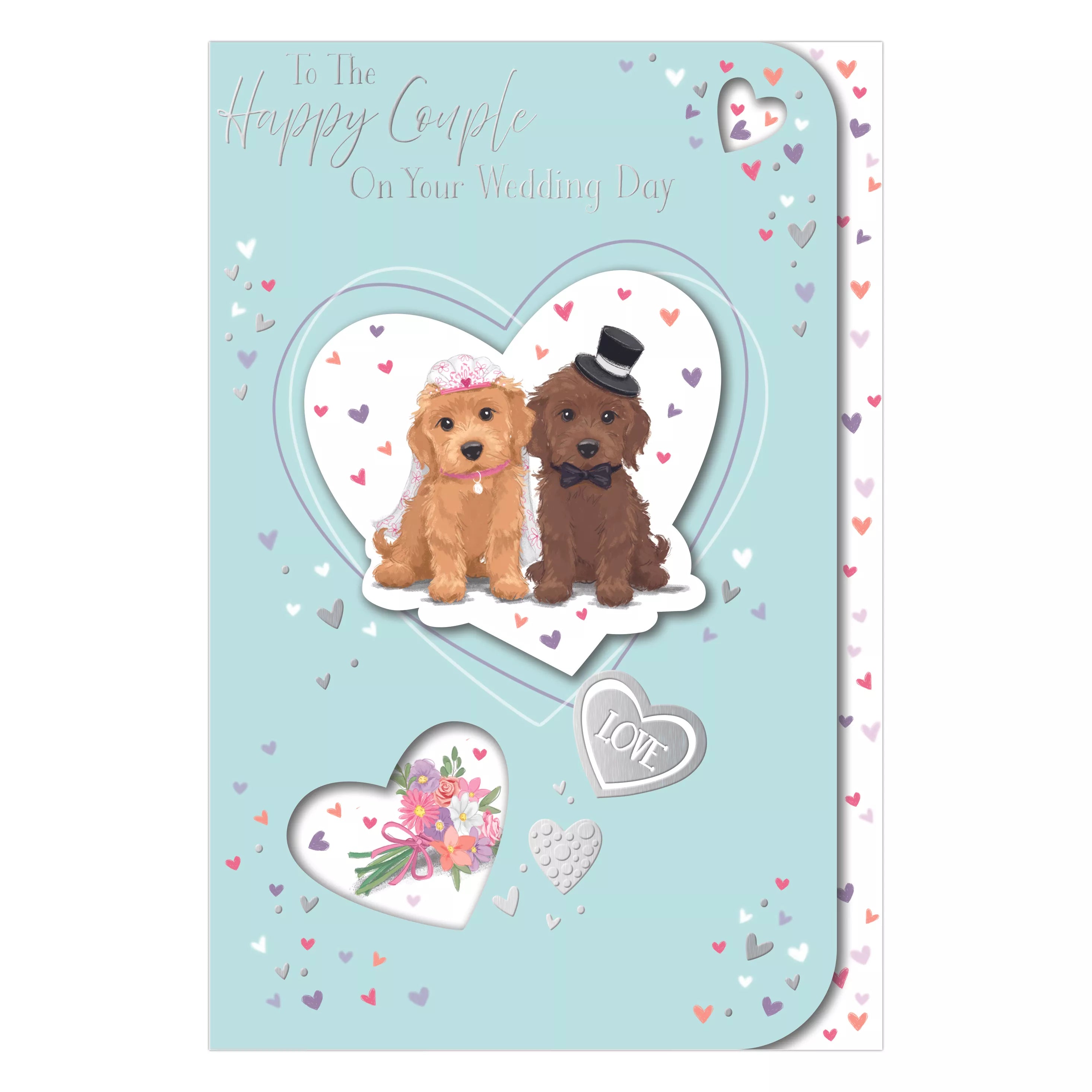 Prelude 6 Pack C75 wedding day cards featuring elegant, professionally designed invitations with floral accents.