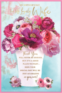 Simon Elvin 6 Pack Cards C75 Mother's Day Wife