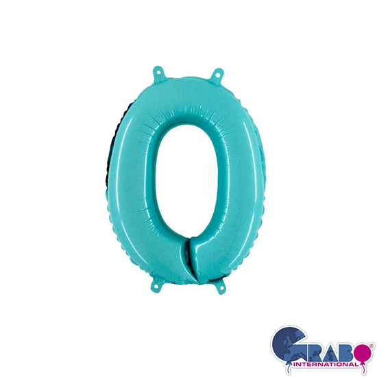 Grabo Foil Balloon Pastel Blue 14" Numbers 0 - 9