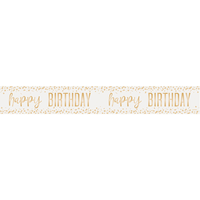 Unique Banner Bright Confetti Birthday Gold 9ft