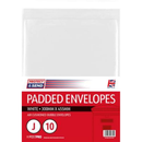 10pk Padded Envelopes Size J 300x445mm White