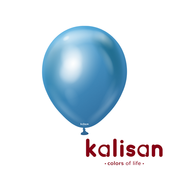 Kalisan Mirror Blue 12" Latex Balloons 50pk
