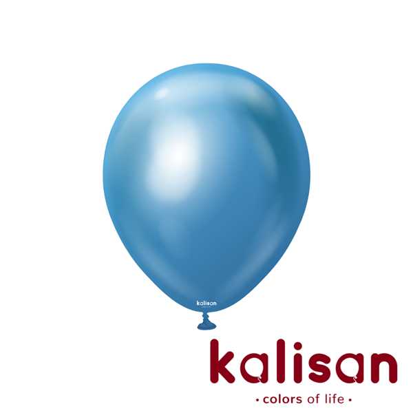 Kalisan Mirror Blue 12" Latex Balloons 50pk