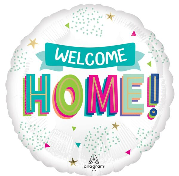 Anagram Welcome Home 18" Round Foil Balloon