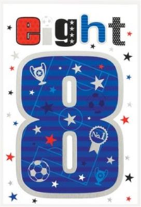 Simon Elvin 6-pack birthday cards for ages 8, featuring colorful designs and cheerful birthday greetings.