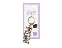 Gem Imports Keyring Diamante Mum