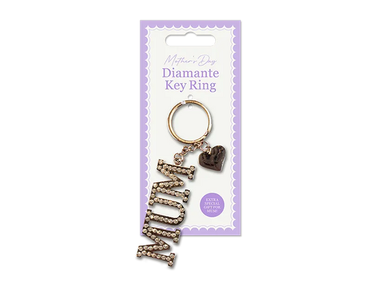 Gem Imports Keyring Diamante Mum