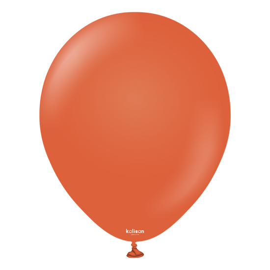 Kalisan Retro Rust Orange 18" Latex Balloons 25pk