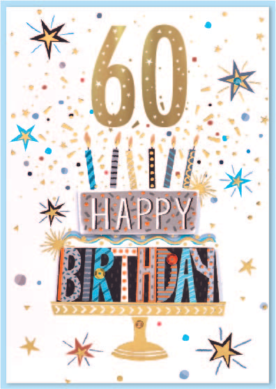 Isabel's Garden 6 Pack Cards C50 Birthday Age 60